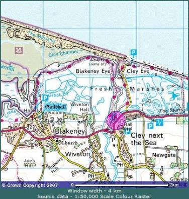 Map Zetland Holiday Cottage To Rent Let Cley-next-the-Sea Blakeney